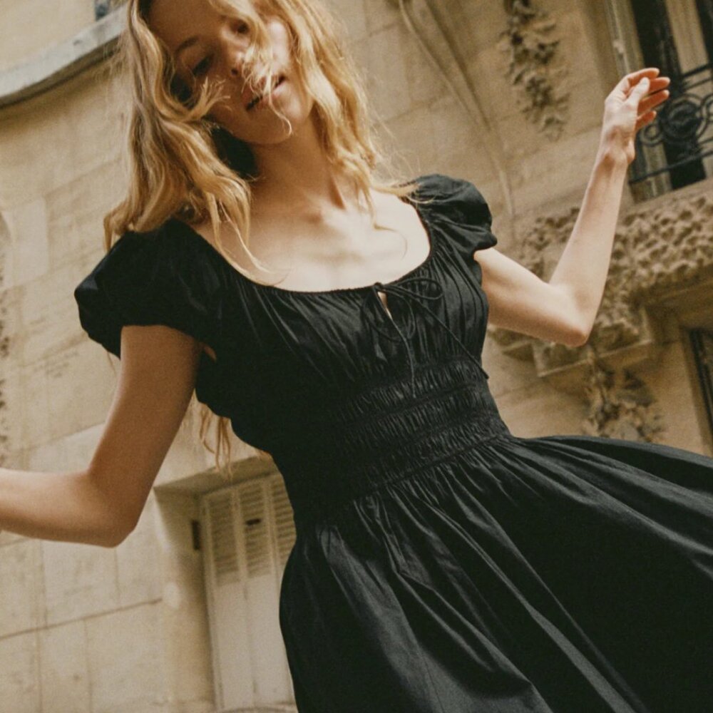 DÔEN Quinn Dress, Black (S)